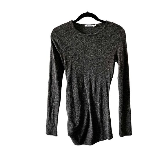 T Alexander wang gray heathered wrap top - Picture 2 of 6